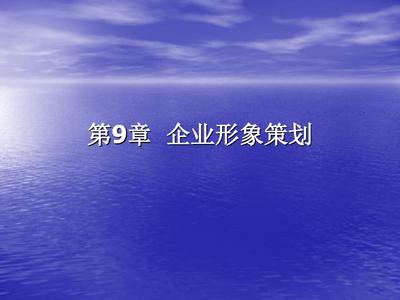 第九章企业形象策划